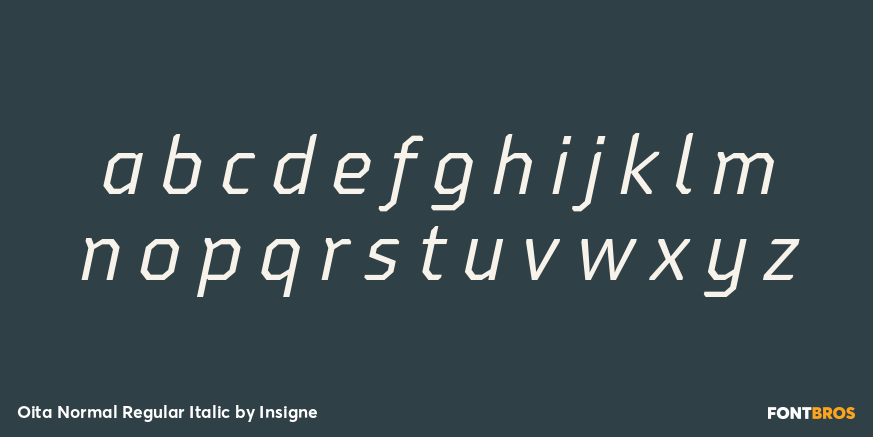 Oita Normal Regular Italic Font Poster #3