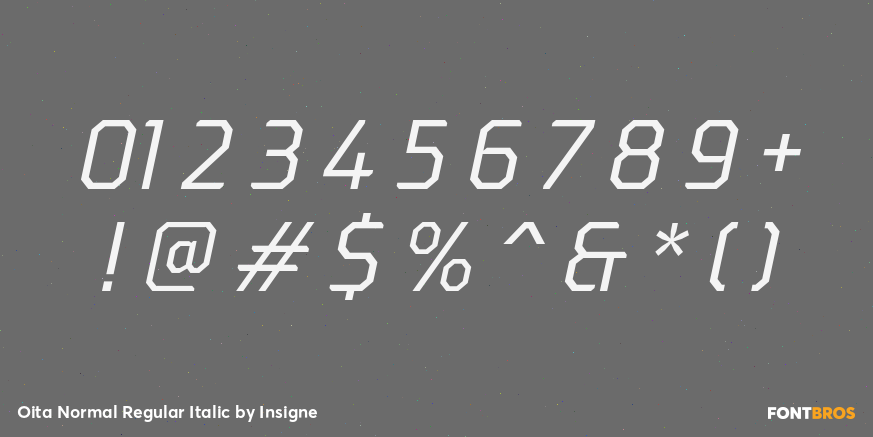 Oita Normal Regular Italic Font Poster #4