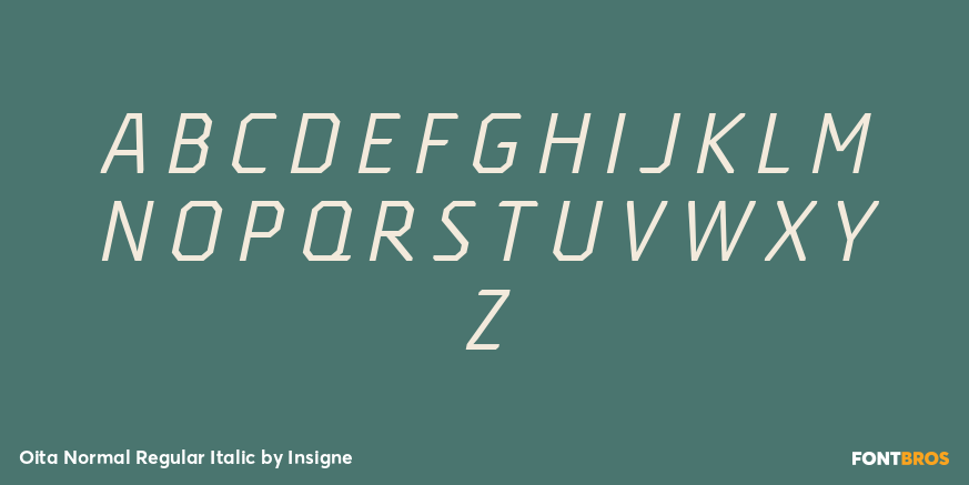 Oita Normal Regular Italic Font Poster #1