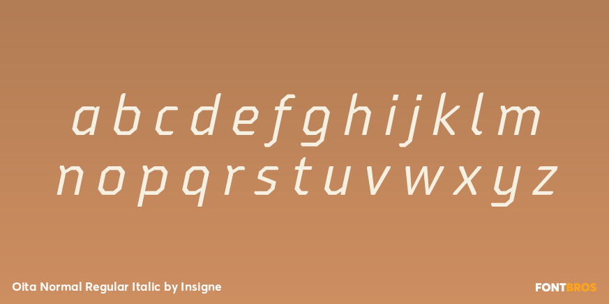 Oita Normal Regular Italic Font Poster #1