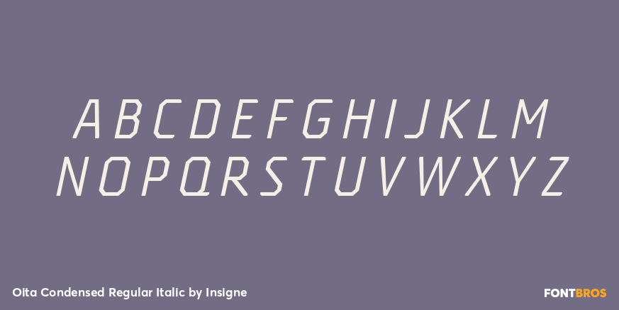 Oita Condensed Regular Italic Font Poster #2