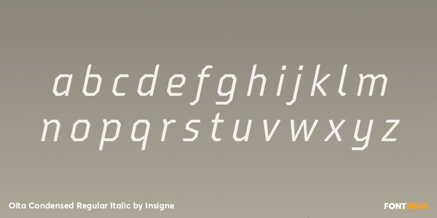 Oita Condensed Regular Italic Font Poster #3
