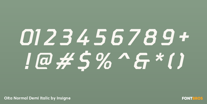 Oita Normal Demi Italic Font Poster #4