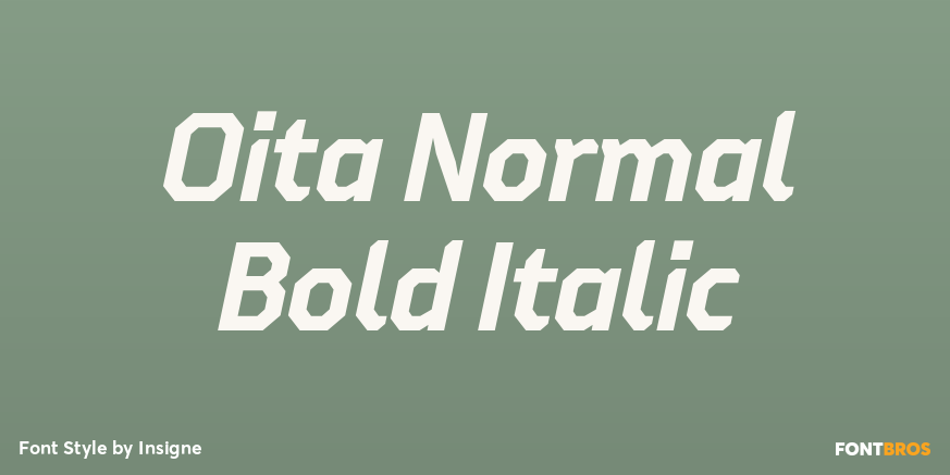 Oita Normal Bold Italic Font Poster #1