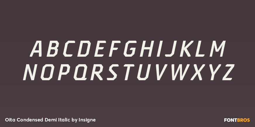 Oita Condensed Demi Italic Font Poster #2