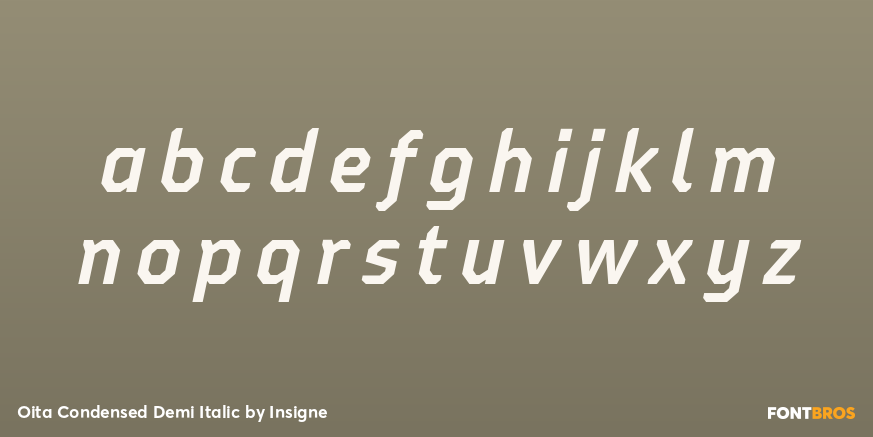 Oita Condensed Demi Italic Font Poster #3