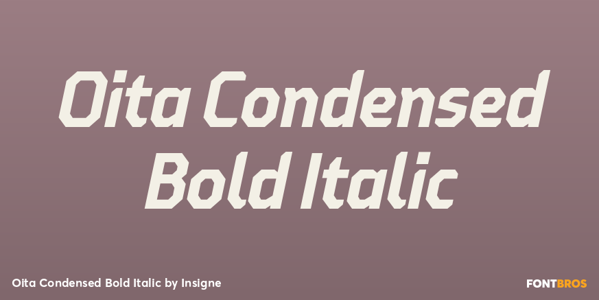 Oita Condensed Bold Italic Font Poster #1