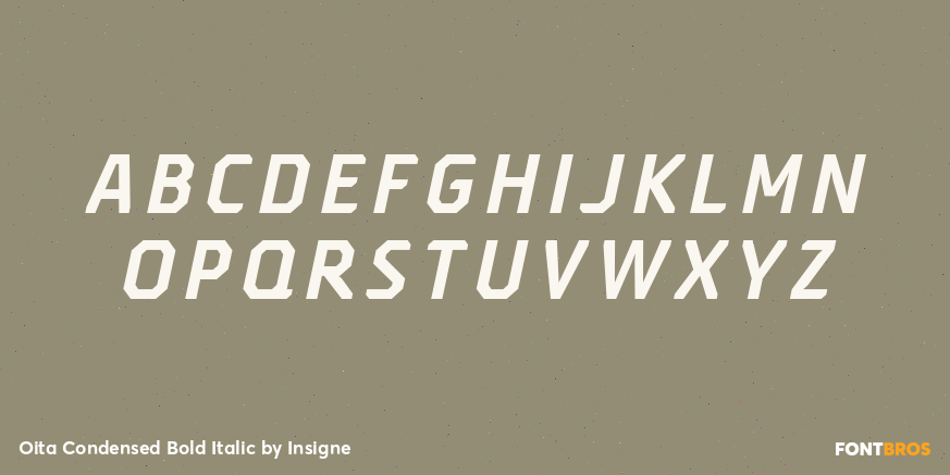 Oita Condensed Bold Italic Font Poster #2
