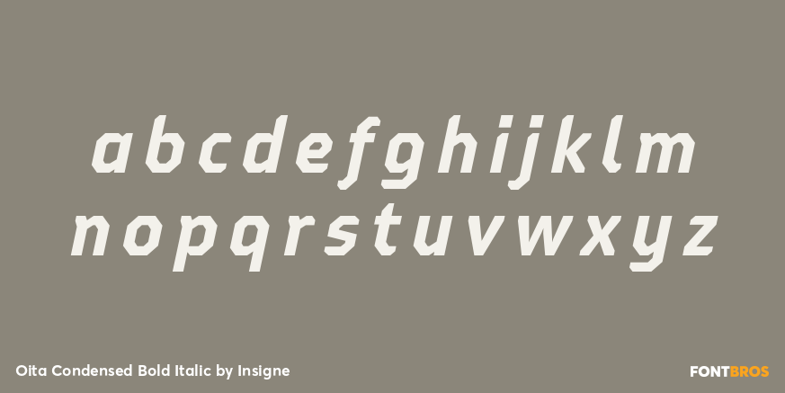 Oita Condensed Bold Italic Font Poster #3