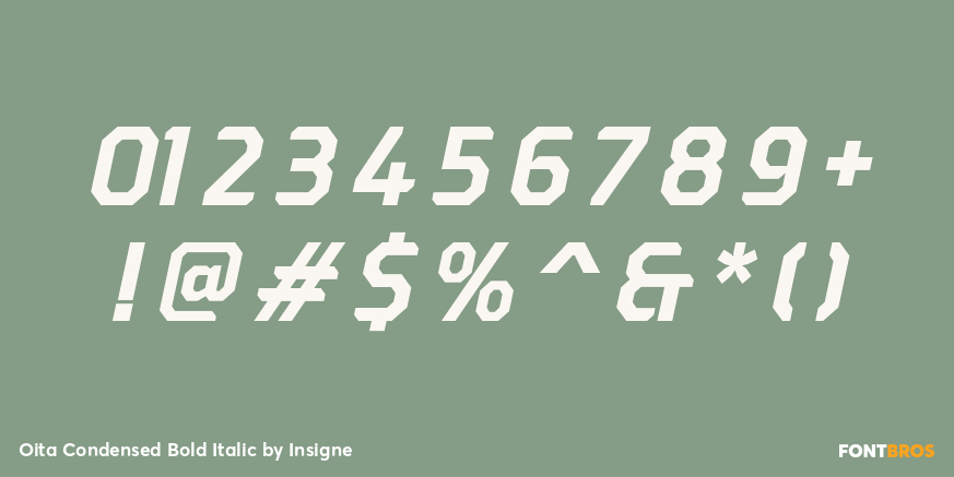 Oita Condensed Bold Italic Font Poster #4