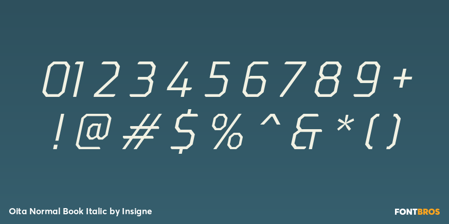 Oita Normal Book Italic Font Poster #4