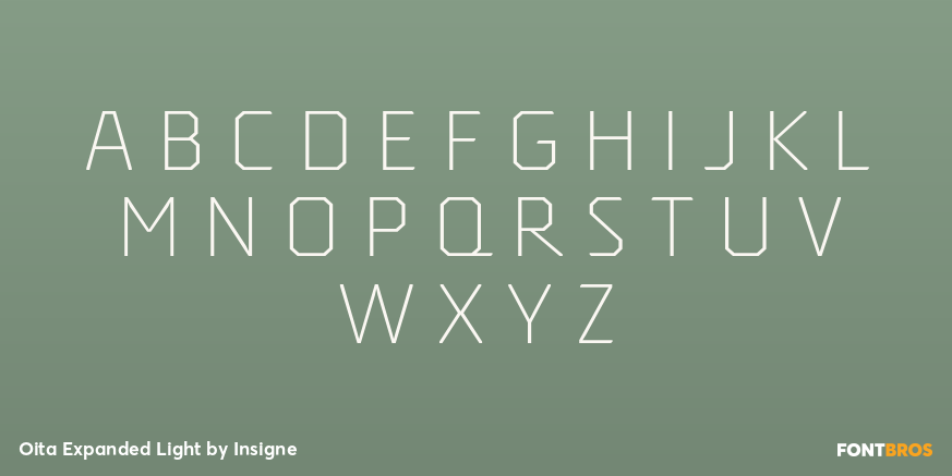 Oita Expanded Light Font Poster #2