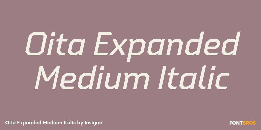 Oita Expanded Medium Italic Font Poster #1
