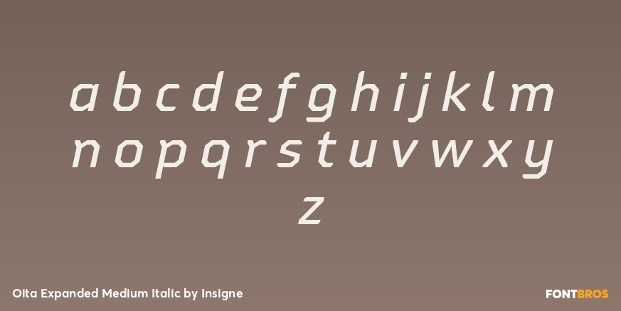 Oita Expanded Medium Italic Font Poster #3