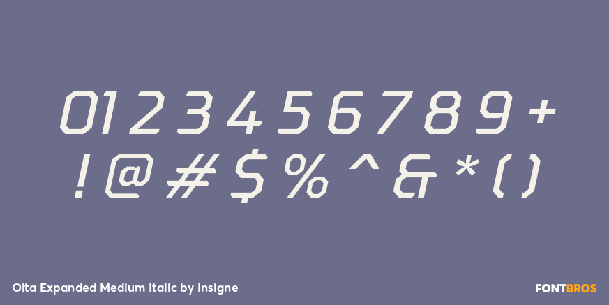 Oita Expanded Medium Italic Font Poster #4