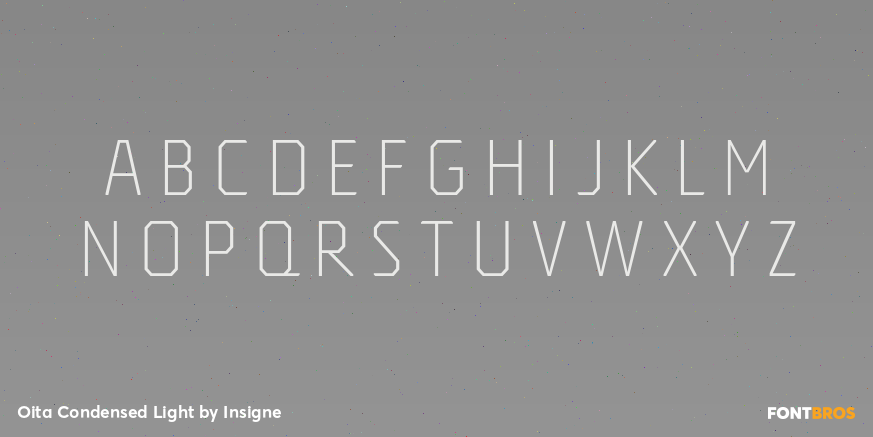 Oita Condensed Light Font Poster #2