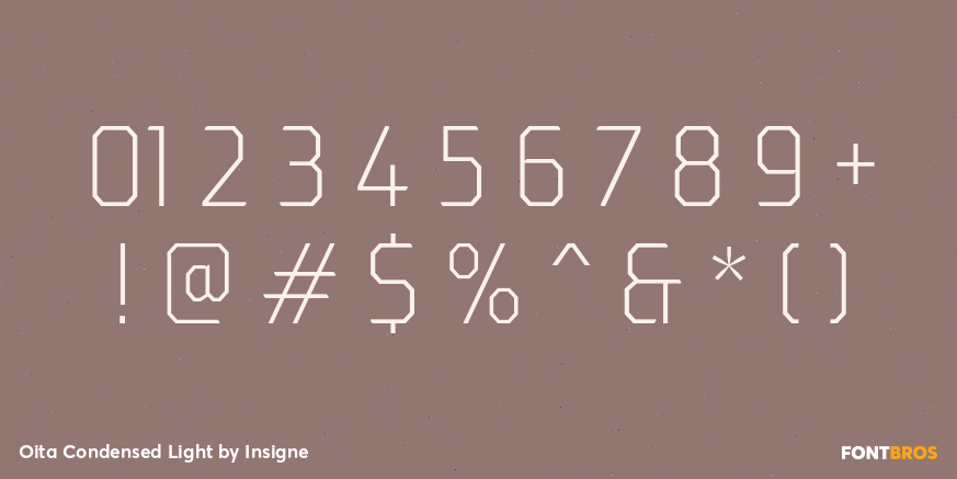 Oita Condensed Light Font Poster #4