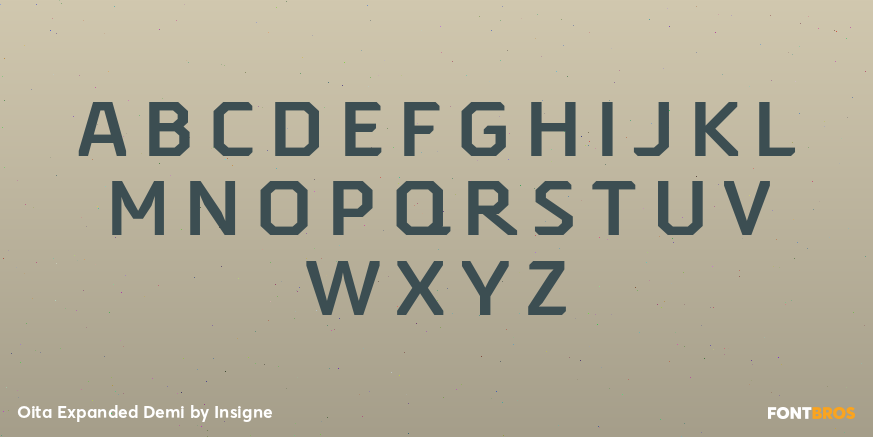 Oita Expanded Demi Font Poster #2