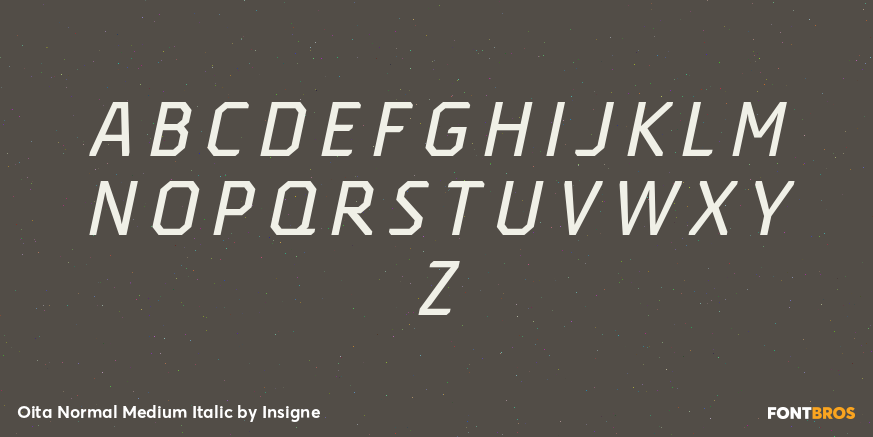 Oita Normal Medium Italic Font Poster #2