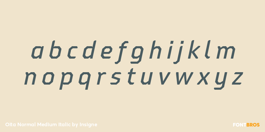 Oita Normal Medium Italic Font Poster #3