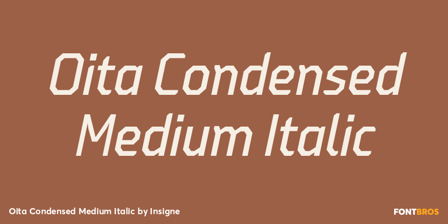 Oita Condensed Medium Italic Font Poster #1
