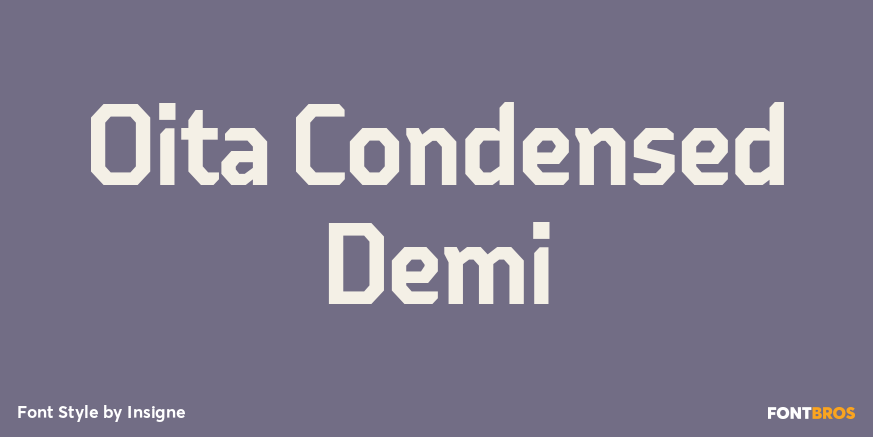 Oita Condensed Demi Font Poster #1