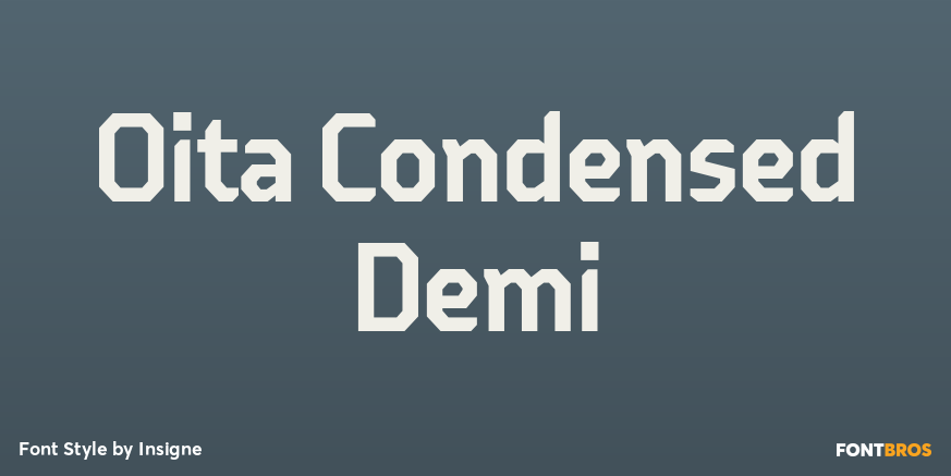 Oita Condensed Demi Font Poster #1