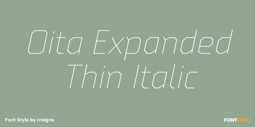 Oita Expanded Thin Italic Font Poster #1
