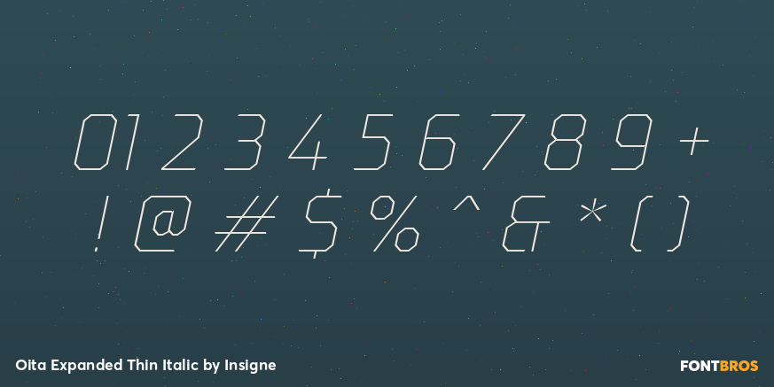 Oita Expanded Thin Italic Font Poster #4