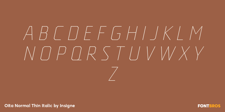 Oita Normal Thin Italic Font Poster #2