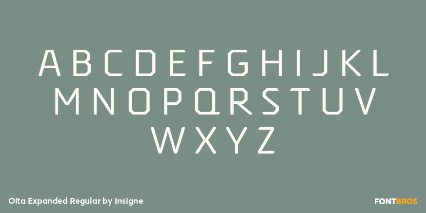 Oita Expanded Regular Font Poster #2