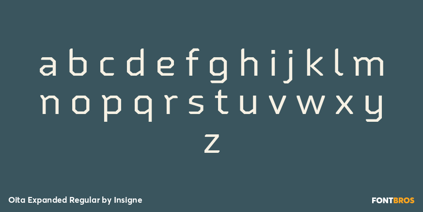 Oita Expanded Regular Font Poster #3