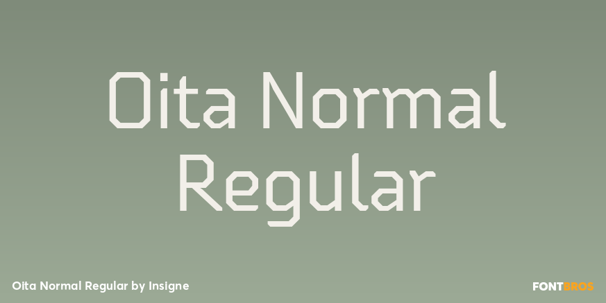 Oita Normal Regular Font Poster #1