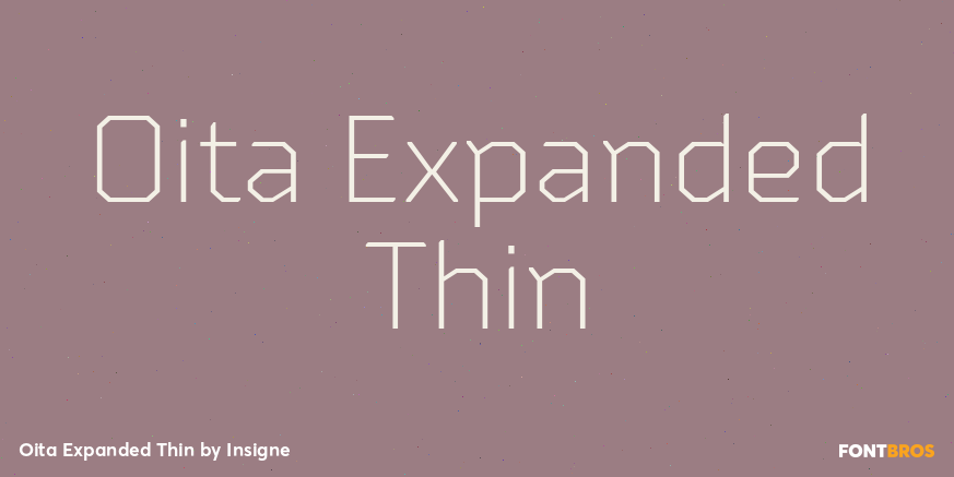Oita Expanded Thin Font Poster #1