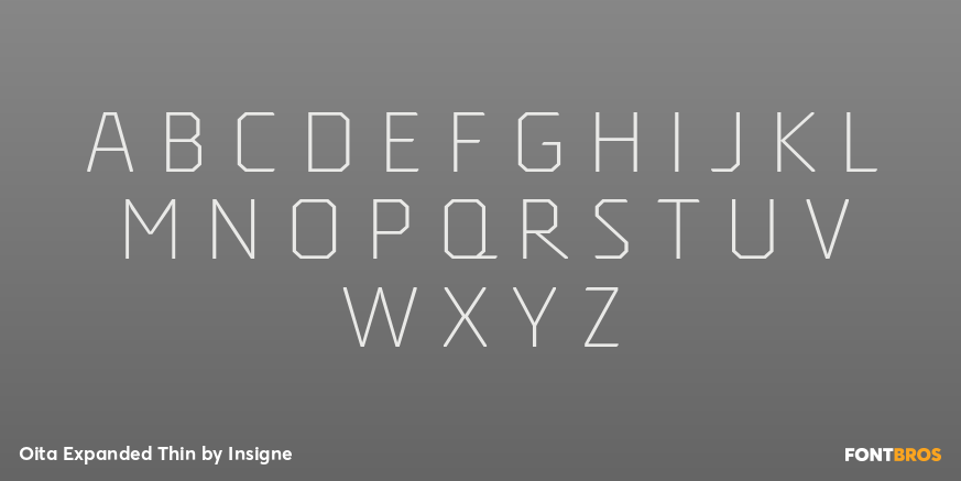 Oita Expanded Thin Font Poster #2