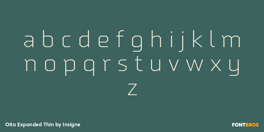 Oita Expanded Thin Font Poster #3