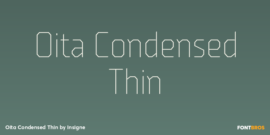 Oita Condensed Thin Font Poster #1
