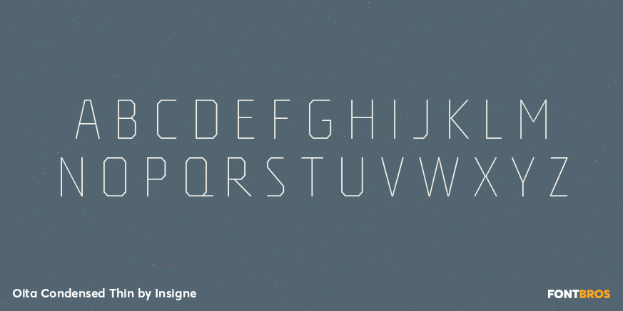 Oita Condensed Thin Font Poster #2