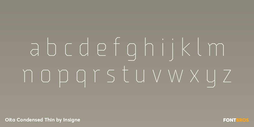 Oita Condensed Thin Font Poster #3