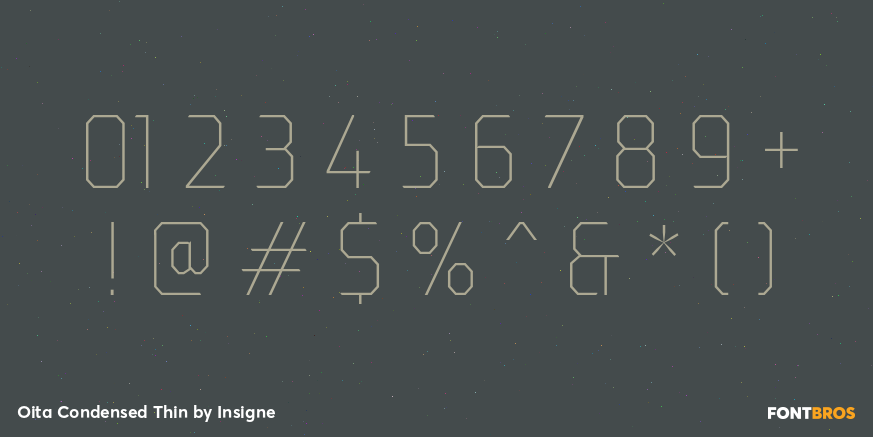 Oita Condensed Thin Font Poster #4