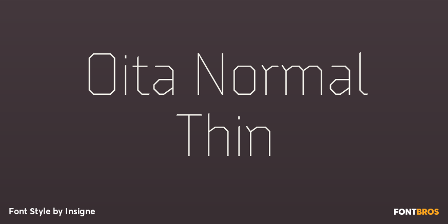 Oita Normal Thin Font Poster #1
