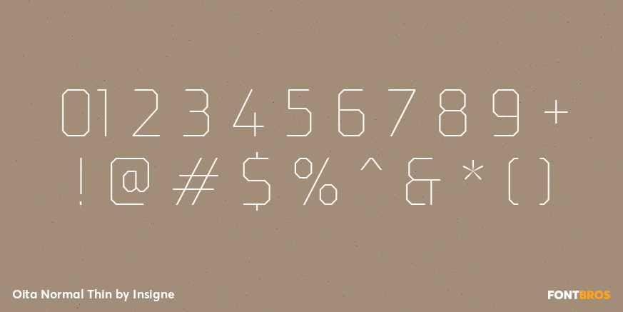 Oita Normal Thin Font Poster #1