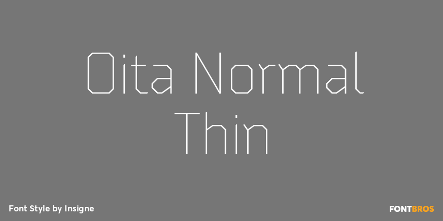 Oita Normal Thin Font Poster #1