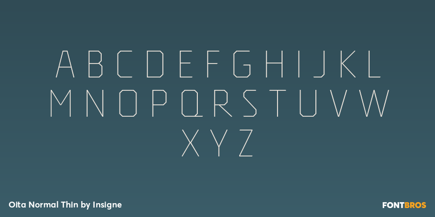 Oita Normal Thin Font Poster #2