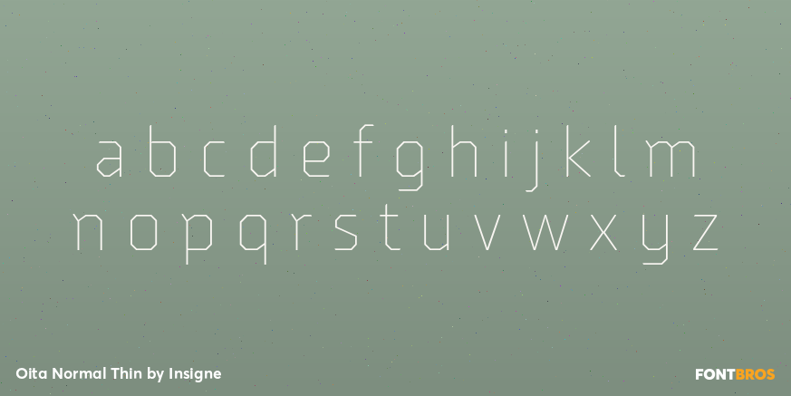 Oita Normal Thin Font Poster #3