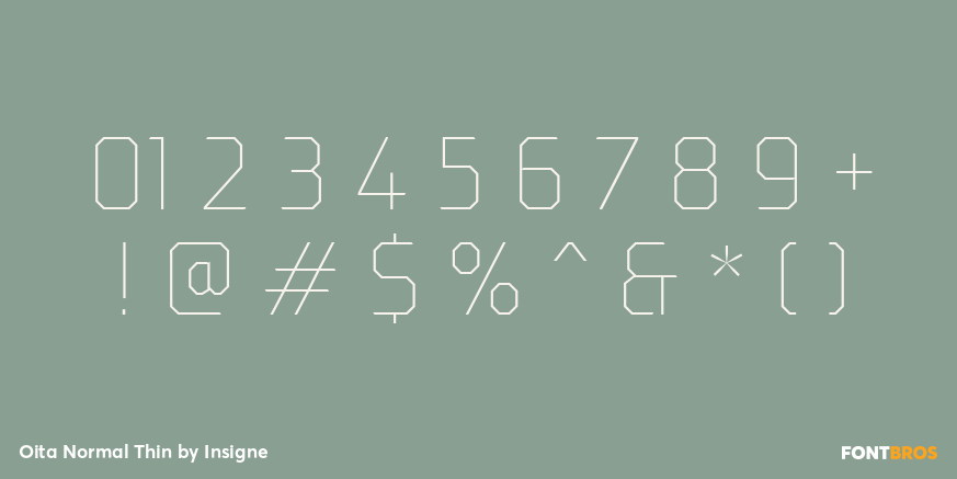 Oita Normal Thin Font Poster #4
