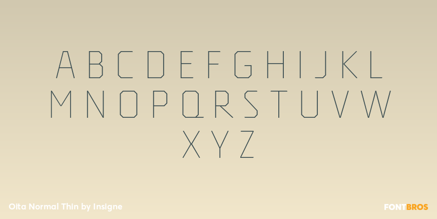 Oita Normal Thin Font Poster #1