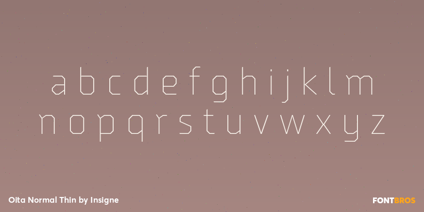 Oita Normal Thin Font Poster #1