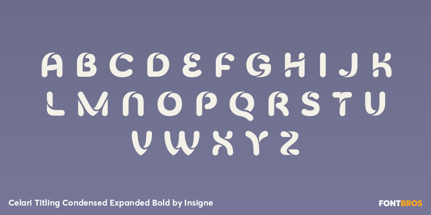 Celari Titling Condensed Expanded Bold Font Poster #3