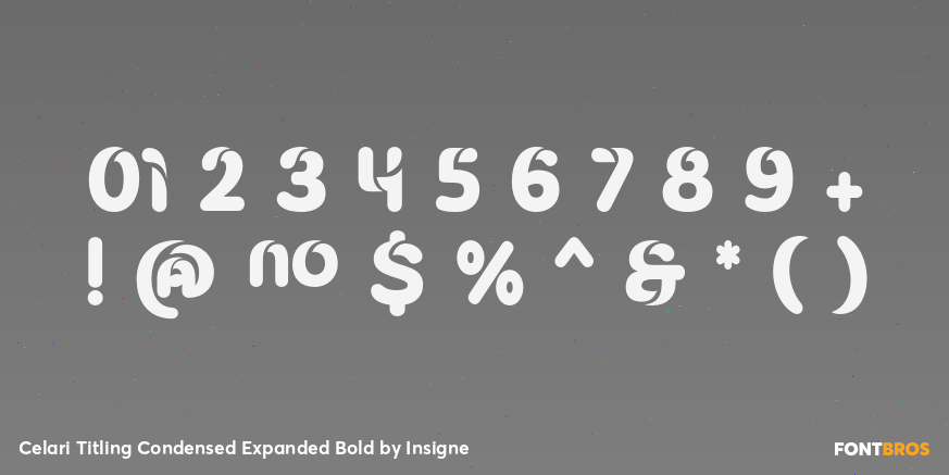 Celari Titling Condensed Expanded Bold Font Poster #4